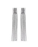 Κρεμαστά σκουλαρίκια με πέτρες lyod 6-13-1 - Ασημί