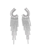 Κρεμαστά σκουλαρίκια με πέτρες lyod 6-16 - Ασημί