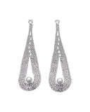 Κρεμαστά σκουλαρίκια με πέτρες lyod 6-18-1 - Ασημί