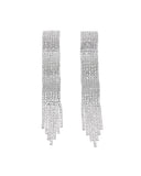 Κρεμαστά σκουλαρίκια με πέτρες lyod 6-20-1 - Ασημί