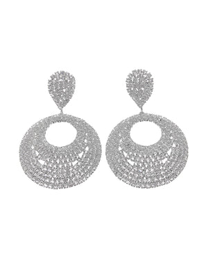 Κρεμαστά σκουλαρίκια με πέτρες lyod 6-3 - Ασημί