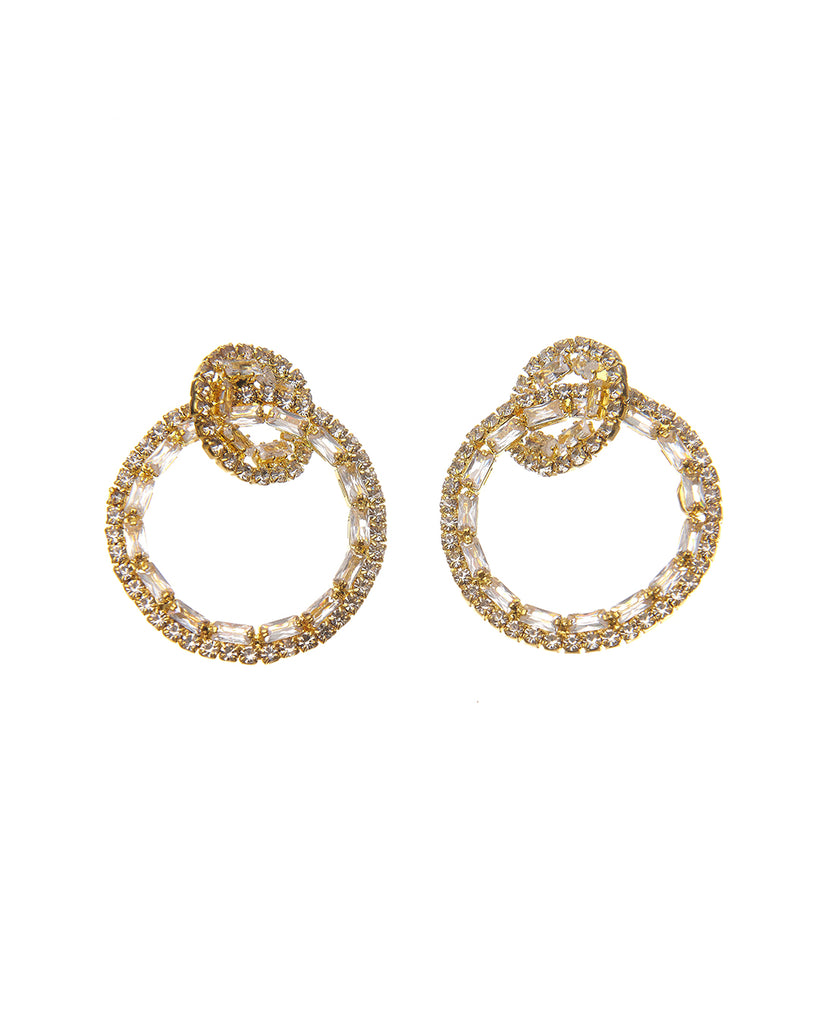 Κρεμαστά σκουλαρίκια με πέτρες lyod 6-6-2 - Χρυσό