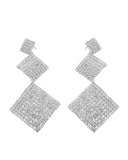 Κρεμαστά σκουλαρίκια με πέτρες lyod 6-7-1 - Ασημί