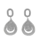 Κρεμαστά σκουλαρίκια με πέτρες lyod 6-8 - Ασημί