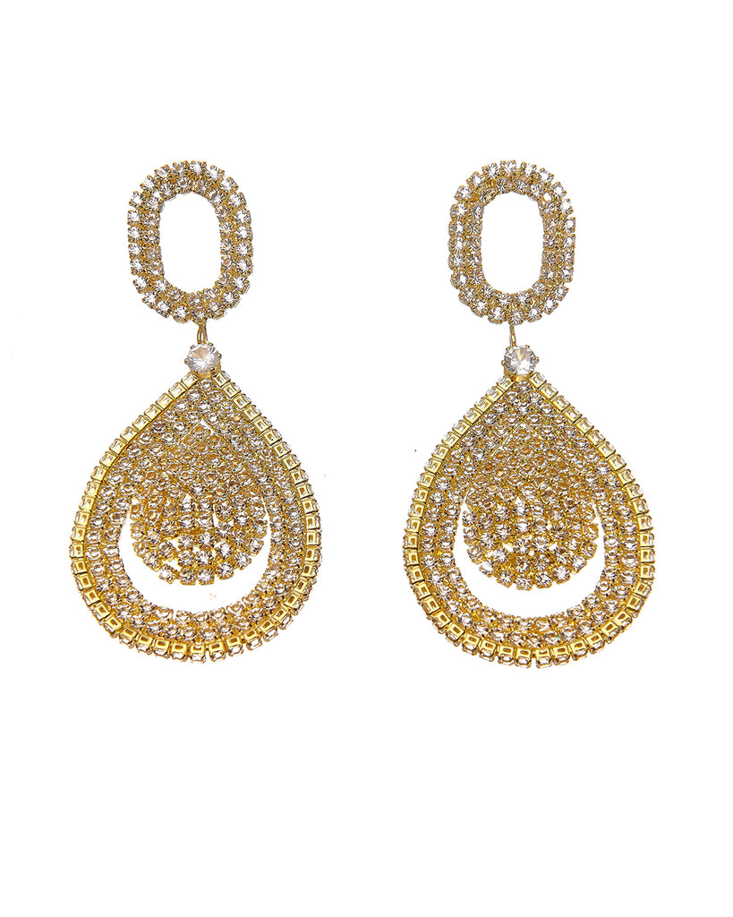 Κρεμαστά σκουλαρίκια με πέτρες lyod 6-8 - Χρυσό