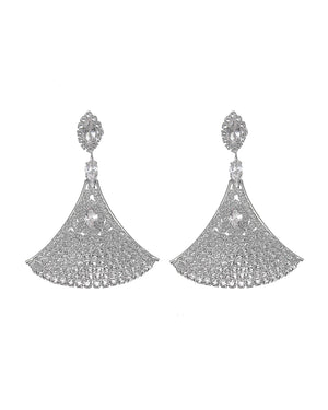 Κρεμαστά σκουλαρίκια με πέτρες lyod 6-9-1 - Ασημί