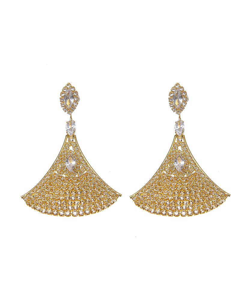 Κρεμαστά σκουλαρίκια με πέτρες lyod 6-9-1 - Χρυσό