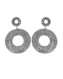 Κρεμαστά σκουλαρίκια με πέτρες lyod 7-1-1 - Ασημί