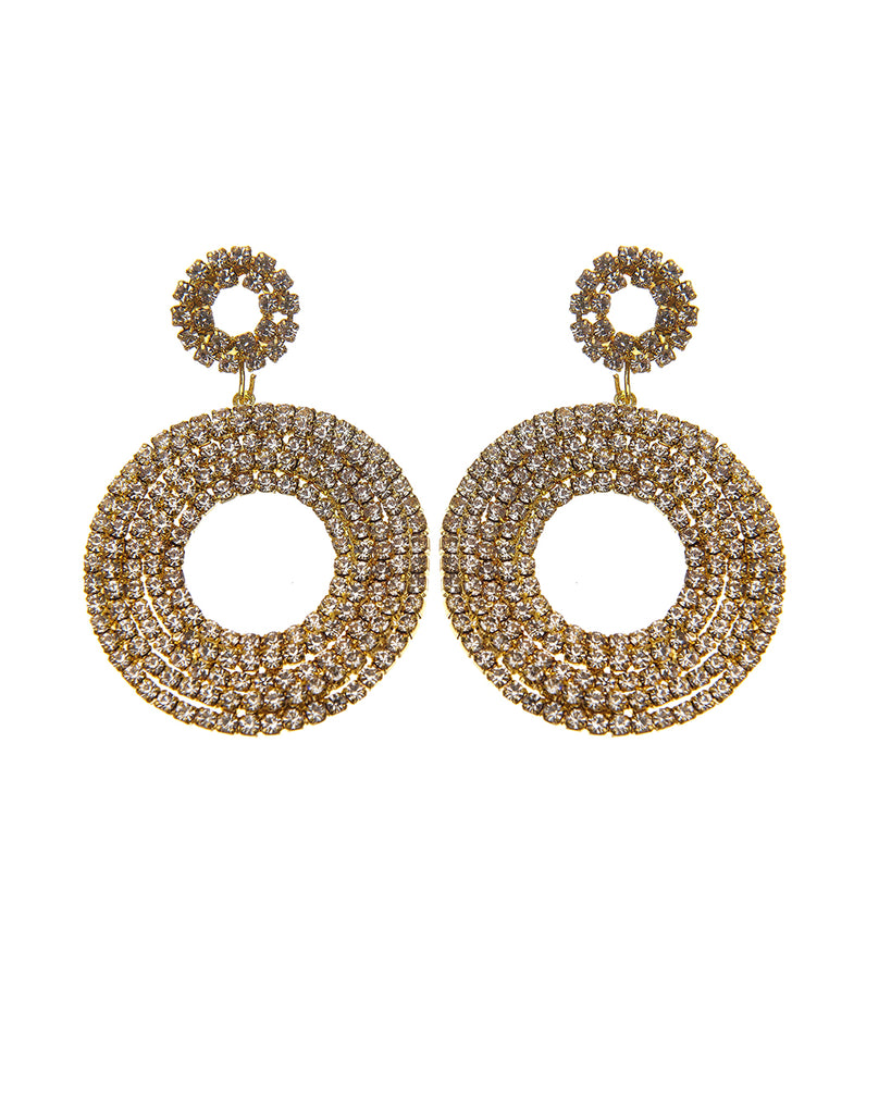 Κρεμαστά σκουλαρίκια με πέτρες lyod 7-1-1 - Χρυσό