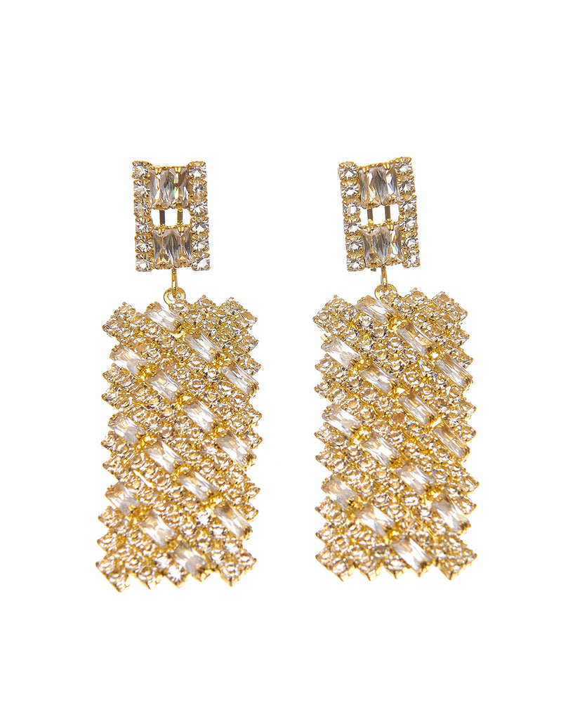 Κρεμαστά σκουλαρίκια με πέτρες lyod 7-10-1 - Χρυσό