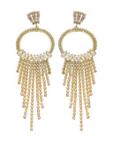 Κρεμαστά σκουλαρίκια με πέτρες lyod 7-11-1 - Χρυσό