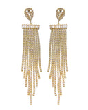 Κρεμαστά σκουλαρίκια με πέτρες lyod 7-12-1 - Χρυσό