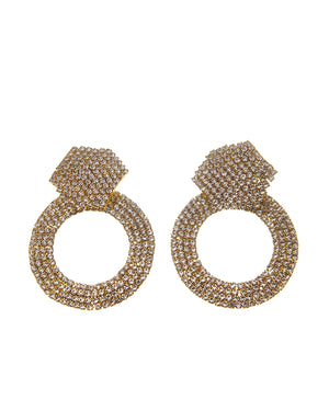 Κρεμαστά σκουλαρίκια με πέτρες lyod 7-3-1 - Χρυσό