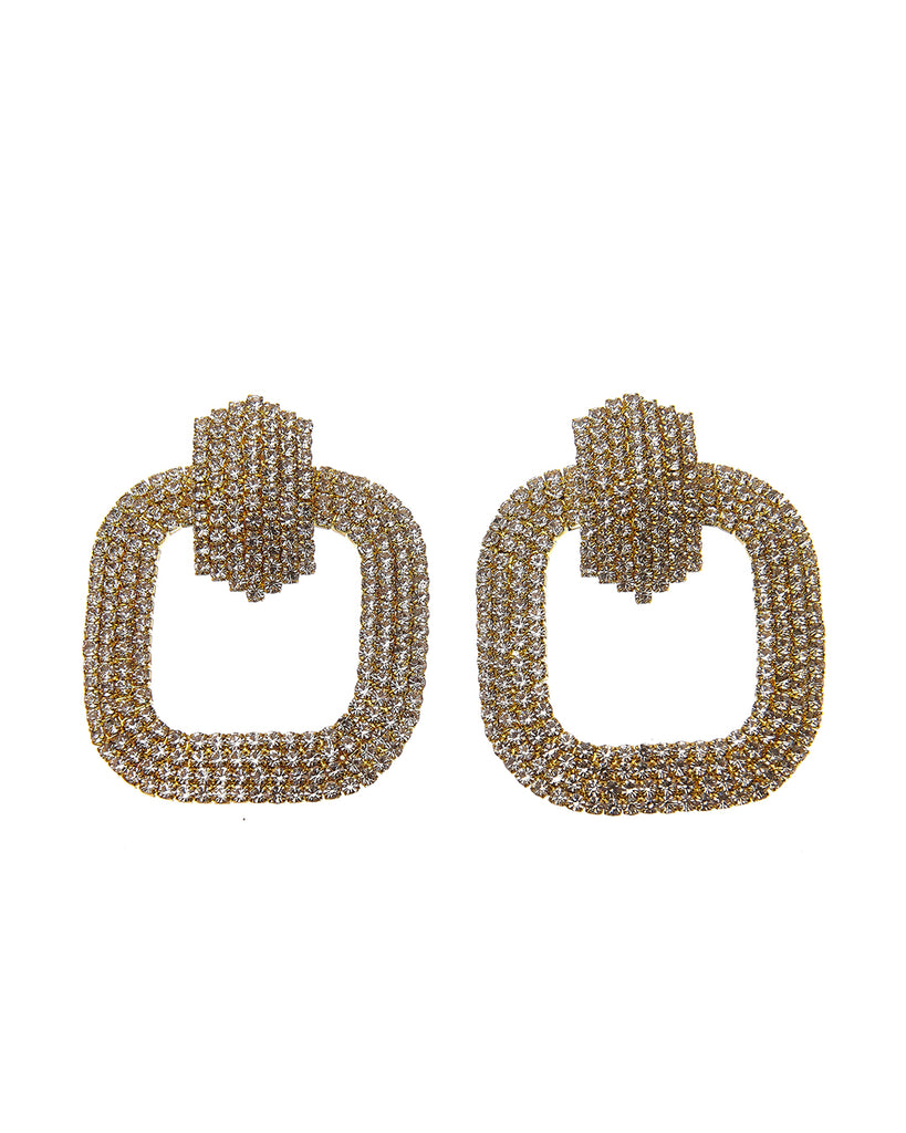 Κρεμαστά σκουλαρίκια με πέτρες lyod 7-5-1 - Χρυσό