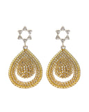 Κρεμαστά σκουλαρίκια με πέτρες lyod 7-6 - Χρυσό