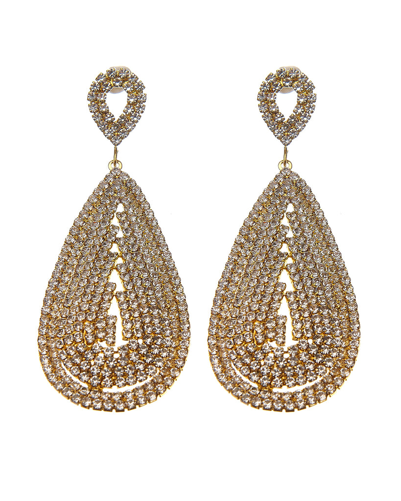 Κρεμαστά σκουλαρίκια με πέτρες lyod 7-9-1 - Χρυσό