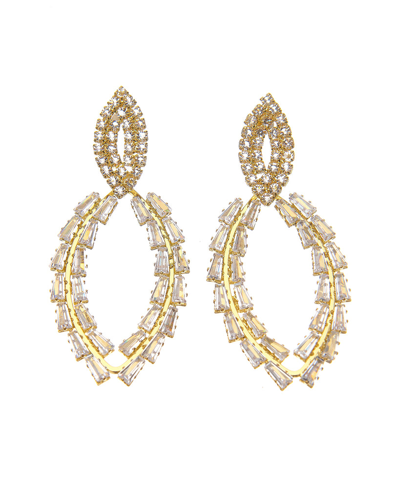 Κρεμαστά σκουλαρίκια με πέτρες lyod 8-1-1 - Χρυσό