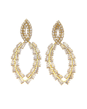 Κρεμαστά σκουλαρίκια με πέτρες lyod 8-1-1 - Χρυσό