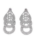 Κρεμαστά σκουλαρίκια με πέτρες lyod 8-2-1 - Ασημί