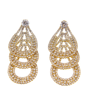 Κρεμαστά σκουλαρίκια με πέτρες lyod 8-2-1 - Χρυσό