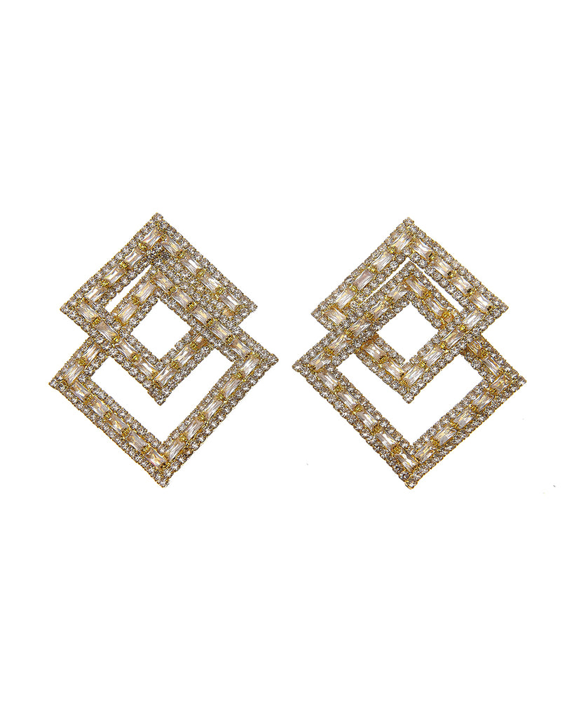 Κρεμαστά σκουλαρίκια με πέτρες lyod 8-3-1 - Χρυσό