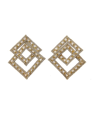 Κρεμαστά σκουλαρίκια με πέτρες lyod 8-3-1 - Χρυσό