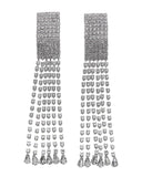 Κρεμαστά σκουλαρίκια με πέτρες lyod 8-6 - Ασημί