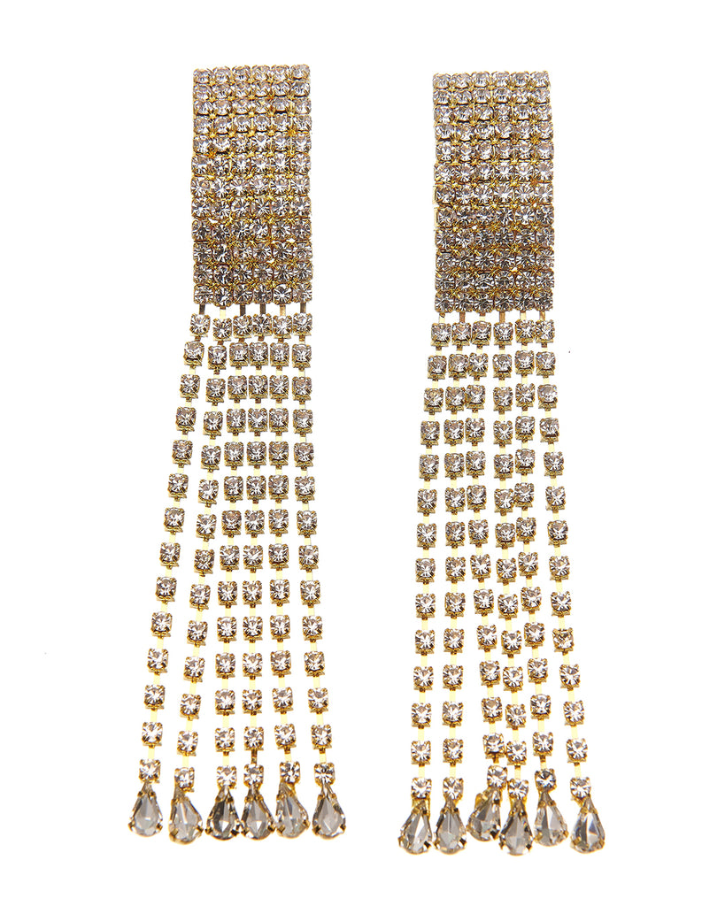 Κρεμαστά σκουλαρίκια με πέτρες lyod 8-6 - Χρυσό