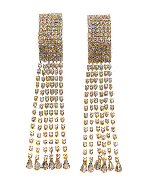 Κρεμαστά σκουλαρίκια με πέτρες lyod 8-6 - Χρυσό