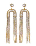 Κρεμαστά σκουλαρίκια με πέτρες lyod- 8-8-1 - Χρυσό