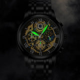 Ρολόι με Μεταλλικό Μπρασελέ LIGE 8973 Black