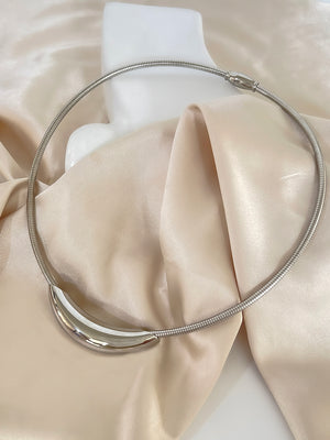 Κολιέ Βέργα LM1084 Luminal Ασημί από ανοξείδωτο ατσάλι