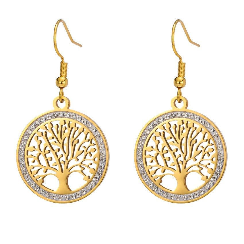 Σκουλαρίκια LM1052 Tree of Life Χρυσό Golden