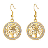 Σκουλαρίκια LM1052 Tree of Life Χρυσό Golden