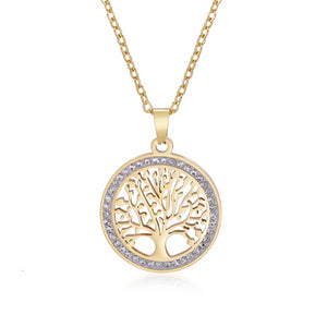 Κολιέ Tree of Life LM1046 Χρυσό από ανοξείδωτο ατσάλι