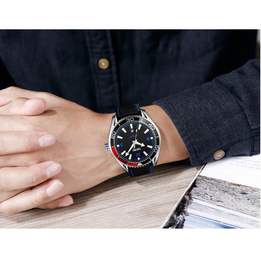 Skmei 9291 Ανδρικό Ρολόι με υφασμάτινο λουράκι - Black Blue