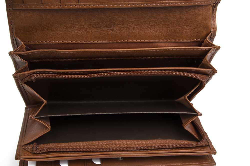 Δερμάτινο Γυναικείο Πορτοφόλι AN 1-795 Ταμπά