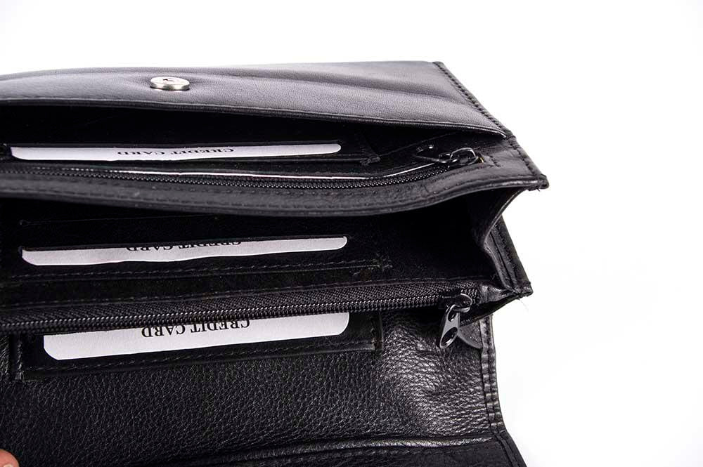 Δερμάτινο Γυναικείο Πορτοφόλι AN 1-825 Black