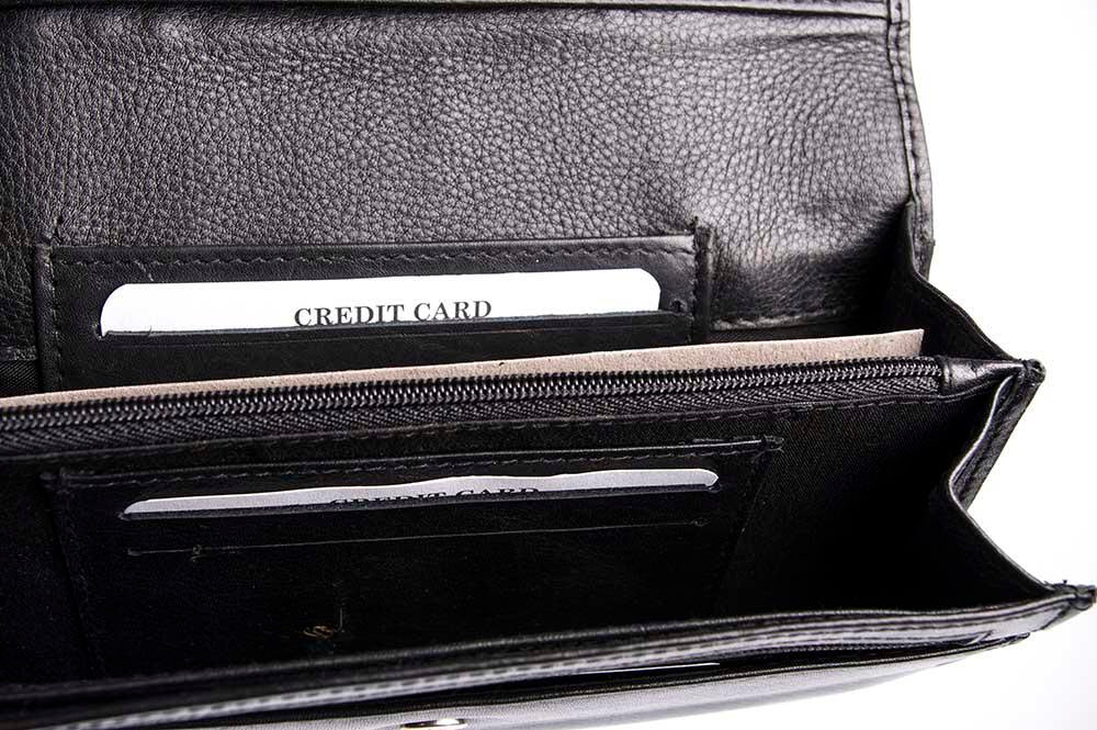 Δερμάτινο Γυναικείο Πορτοφόλι AN 1-825 Black