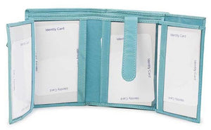 Δερμάτινο Γυναικείο Πορτοφόλι AN 1-791 Τιρκουάζ