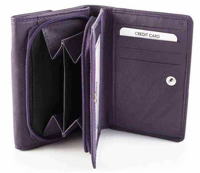 Γυναικείο Δερμάτινο Πορτοφόλι AN 1-832 Purple