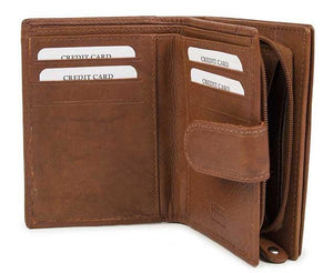 Δερμάτινο Γυναικείο Πορτοφόλι AN 1-639 Ταμπά