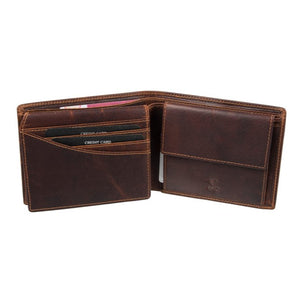 Ανδρικό Δερμάτινο Πορτοφόλι KA 11-944 Brown
