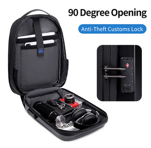 ARCTIC HUNTER τσάντα πλάτης B00487 θήκη laptop 15.6", λουκέτο TSA, μαύρη