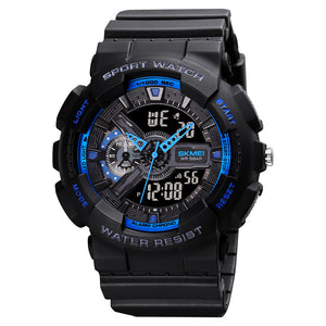 Ανδρικό Ρολόι Skmei 1688 Αναλογικό Ψηφιακό Ρολόι Black Blue
