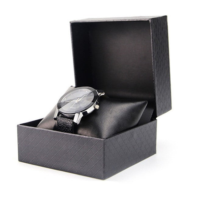 Κουτί Δώρου για Ρολόι σε Μαύρο Χρώμα από Δερματίνη