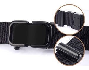 Военен колан TMV-0045, регулируем, 3,4 x 120 см, черен