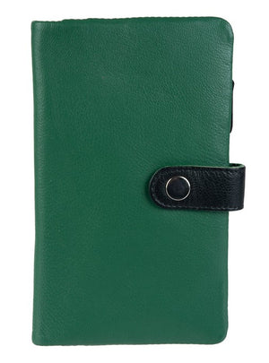 Γυναικείο Δερμάτινο Πορτοφόλι GN 3-3771 Black- Green