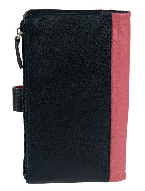 Γυναικείο Δερμάτινο Πορτοφόλι GN 3-3771 Black- Pink