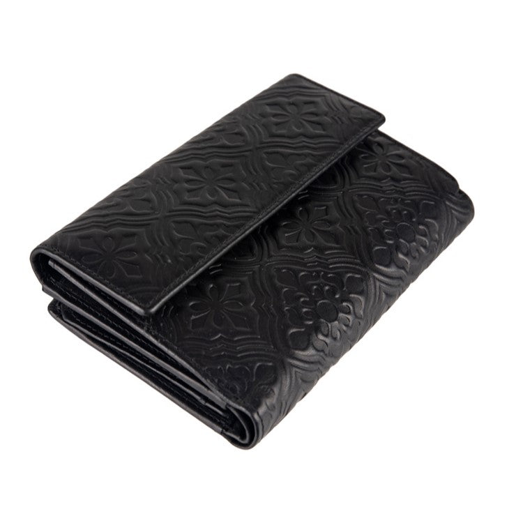 Δερμάτινο Γυναικείο Πορτοφόλι HUF 10-856R Μαύρο